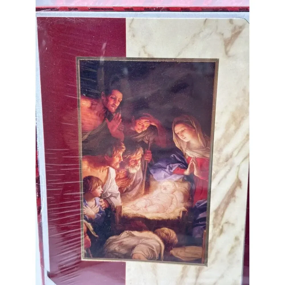 40 Premium Christmas Cards Baby Jesus Nativity Self Seal Env Vintage Paper Magic